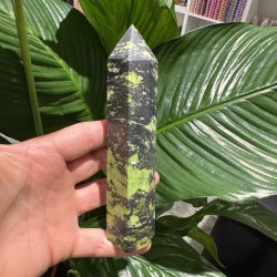 Serpentin t�rn med pyrit 160 mm