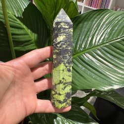 Serpentin t�rn med pyrit 160 mm