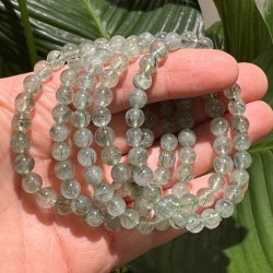 Gr�n rutil kvarts armb�nd 7mm