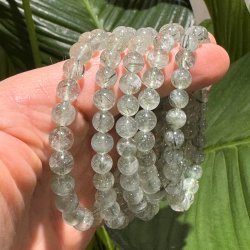 Gr�n rutil kvarts armb�nd 7mm