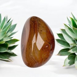 Stribet madagaskar agat lommesten