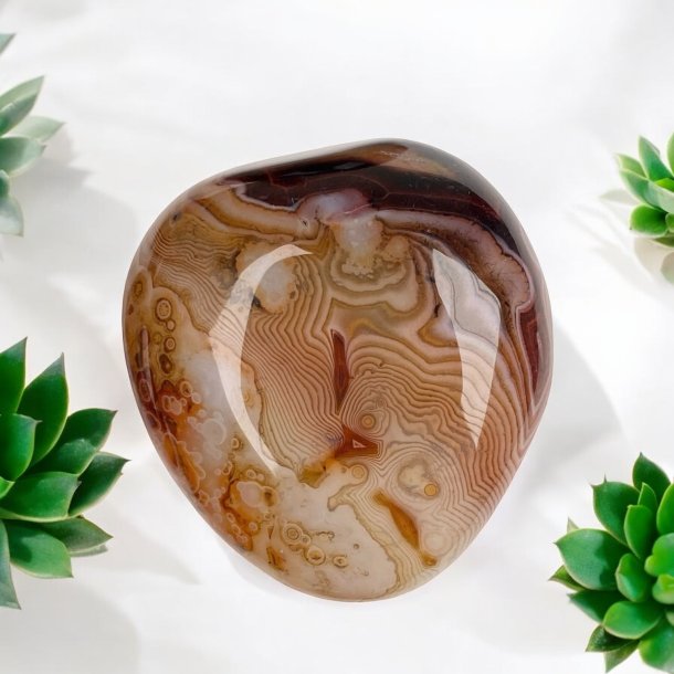 Stribet madagaskar agat lommesten V�lg nederste r�kke nr. 3