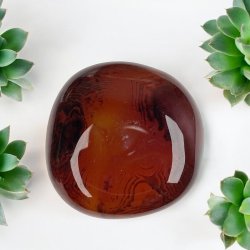 Stribet madagaskar agat lommesten