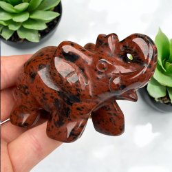 Mahogni obsidian elefant