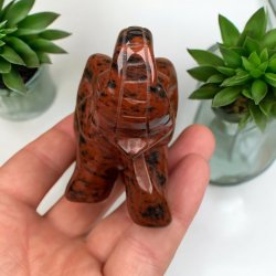 Mahogni obsidian elefant