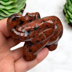 Mahogni obsidian elefant