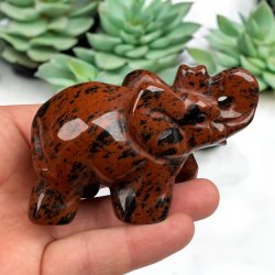 Mahogni obsidian elefant