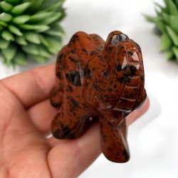 Mahogni obsidian elefant