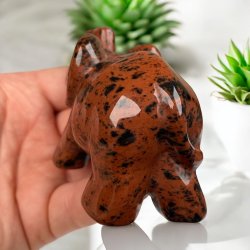 Mahogni obsidian elefant