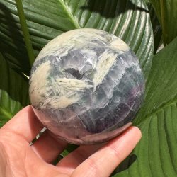 Regnbue fluorit kugle 86mm