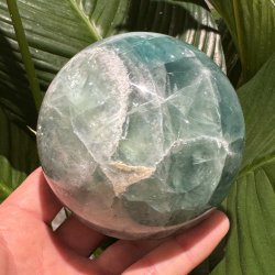 Gr�n Fluorit kugle 95mm