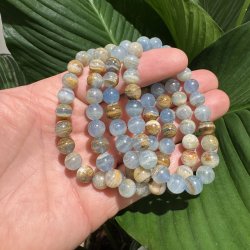 Akvatin lemurie calcit armb�nd 8mm