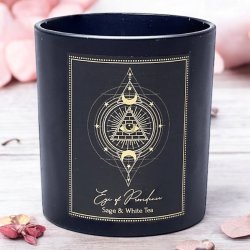 Lys med Eye of Providence i glas