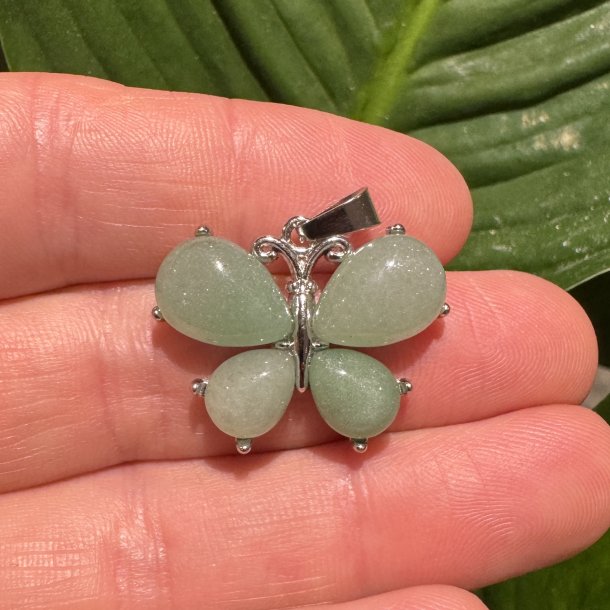 Aventurin sommerfugl vedh�ng