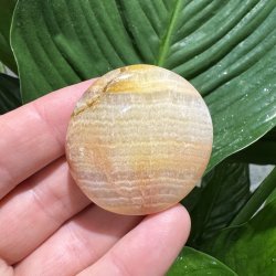 Fersken calcit flad jumbo