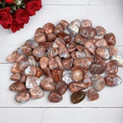 Cotton candy agat lommesten 12stk