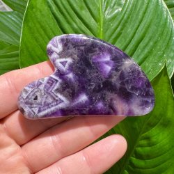 Chevron ametyst gua-sha