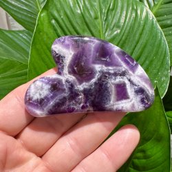 Chevron ametyst gua-sha