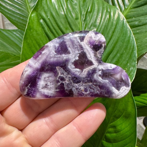 Chevron ametyst gua-sha