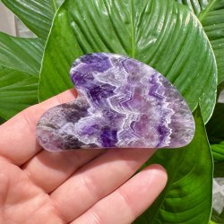 Chevron ametyst gua-sha
