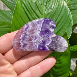 Chevron ametyst gua-sha