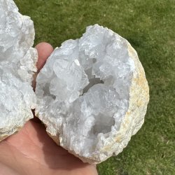 Hvid Kvarts geode