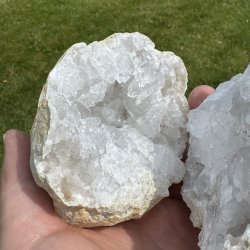 Hvid Kvarts geode