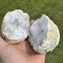 Hvid Kvarts geode