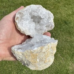 Hvid Kvarts geode