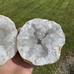 Hvid Kvarts geode