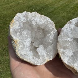 Hvid Kvarts geode
