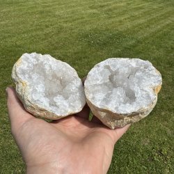 Hvid Kvarts geode