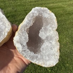 Hvid Kvarts geode