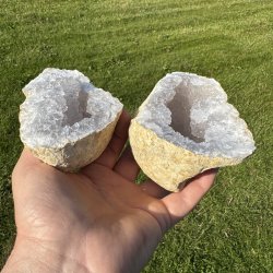 Hvid Kvarts geode