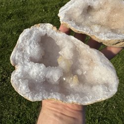 Hvid Kvarts geode