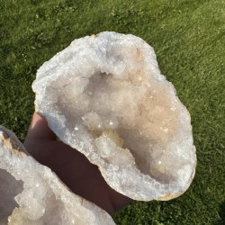 Hvid Kvarts geode