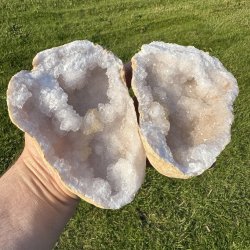 Hvid Kvarts geode