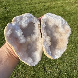 Hvid Kvarts geode