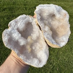 Hvid Kvarts geode