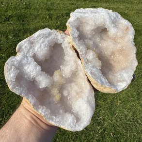 Hvid Kvarts geode