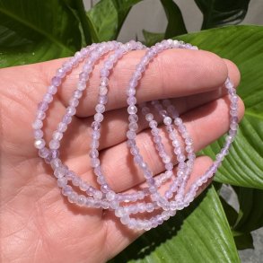 Lavendel ametyst armb�nd diamantslebet 3mm