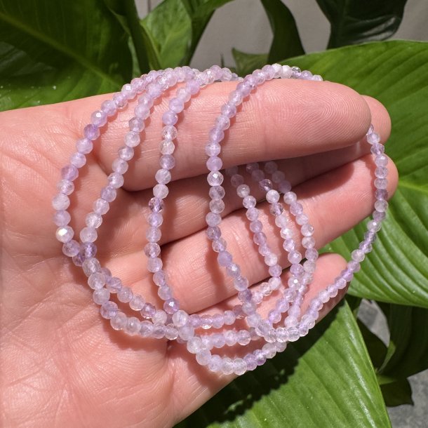 Lavendel ametyst armb�nd diamantslebet 3mm