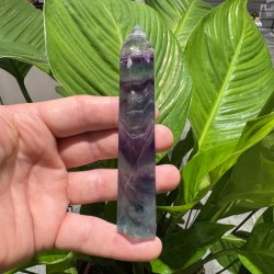 Regnbue fluorit t�rn 115 mm