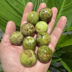 Gr�n opal lommesten xl