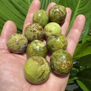 Gr�n opal lommesten xl