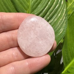 Rosenkvarts flad jumbo