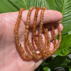 Orange granat armb�nd 4mm