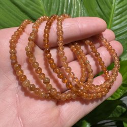 Orange granat armb�nd 4mm