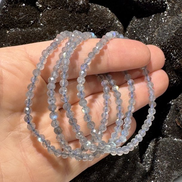Labradorit armbnd diamant slebet