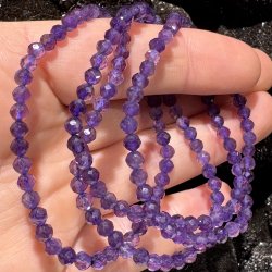 Ametyst armbnd diamant slebet